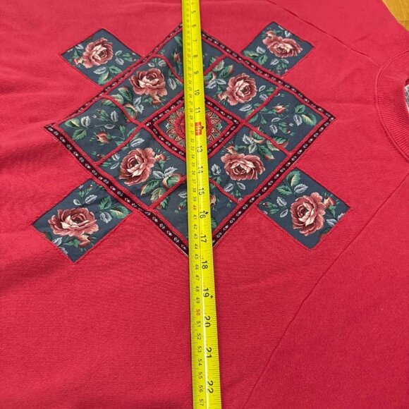 Lot of 2 Vintage Sweatshirts L – Hanes Floral & Russell Grandpa – USA Made - Picture 7 of 16